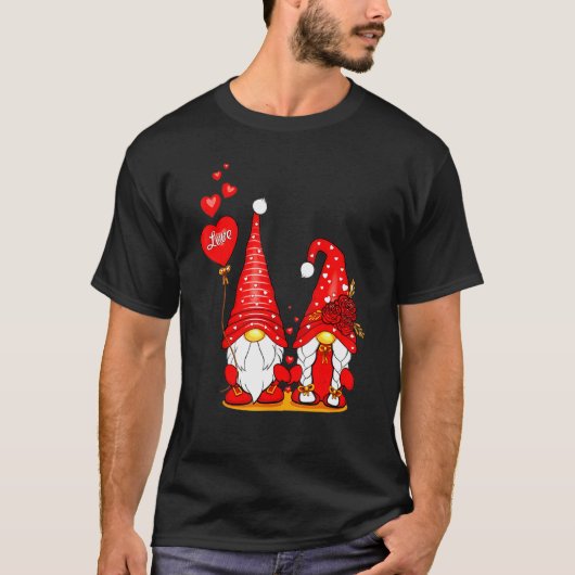Love Gnome Valentines Day, Love Valentine Gnomes H T-shirt (Voorkant)