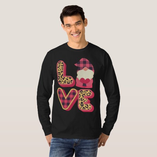 Love Gnome Valentines Day, Love Valentine Gnomes H T-shirt (Voorkant volledig)