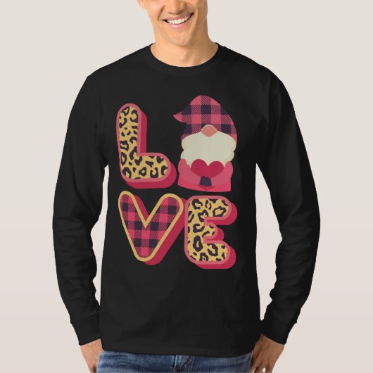 Love Gnome Valentines Day, Love Valentine Gnomes H T-shirt (Voorkant)