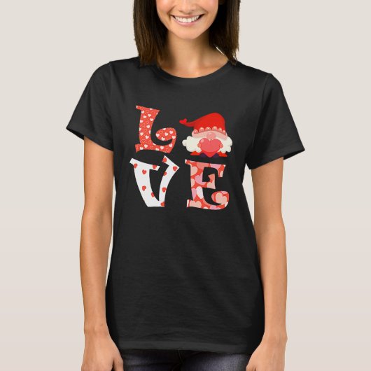 Love Gnome Valentine's Day Mother's Day Gnome 3 T-shirt (Voorkant)