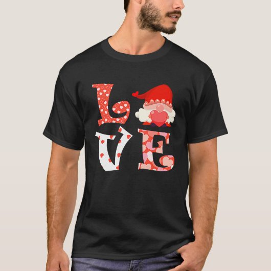 Love Gnome Valentine's Day Mother's Day Gnome  3 T-shirt (Voorkant)