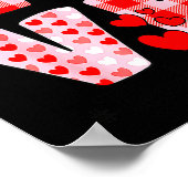 Love Gnome Valentines Day Red Buffalo Plaid Leopar Poster (Hoek)