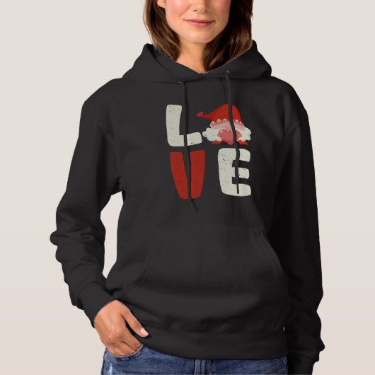 Love Gnome Valentine's Day  V Day Gnomes  Couples Hoodie (Voorkant)