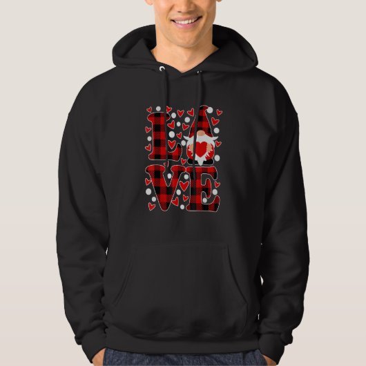 Love Gnome Valentines Day - Valentine Gnomes Heart Hoodie (Voorkant)