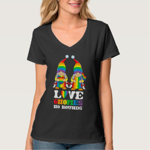Love Gnomen No Bounds LGBT Pride Rainbow-kleuren T-shirt