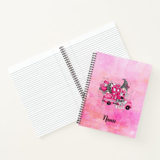 Love Gnomes in een  truck Notitieboek (Binnen)