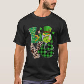 LOVE Gnomes Irish Shamrock Lucky St Patrick's Day T-shirt (Voorkant)