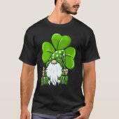 Love Gnomes Irish Shamrock St Patrick's Day Four L T-shirt (Voorkant)