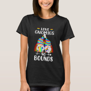 Love Gnomes No Bounds Lgbt Community Gay Pride Mon T-shirt