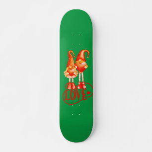 LOVE GNOMES romantische Valentijnsdag gift idee Persoonlijk Skateboard