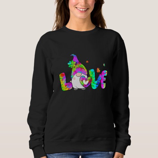 Love Gnomes Tie Dye St Patricks Day Shamrock Trui (Voorkant)