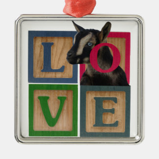 LOVE GOAT CHRISTMAS ORNAMENT BLUE EYES NIGERIAN DW