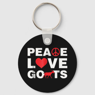 Love Goat Peace Goat Sleutelhanger