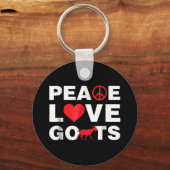 Love Goat Peace Goat Sleutelhanger (Voorkant)