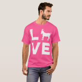 Love Goats Typography Funny Goat White T-shirt (Voorkant volledig)