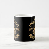 Love God Drink Coffee Lees boeken Christelijk Koffiemok (Center)