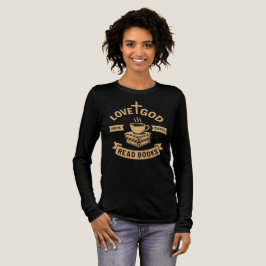Love God Drink Coffee Read Books Geliefden Tri-Blend Shirt