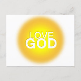 Love God Golden Yellow Briefkaart
