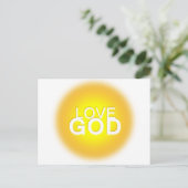 Love God Golden Yellow Briefkaart (Staand voorkant)