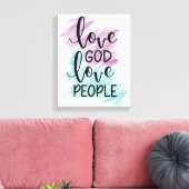 Love God, love people   Canvas Afdruk (Insitu (Woonkamer))