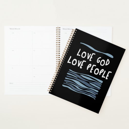 Love God Love People - Oprechte Christelijke quote Planner (Display)