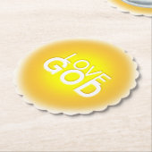 Love God Sunny Golden Kartonnen Onderzetters (Gekanteld)