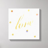 Love Gold Canvas Print (Voorkant)