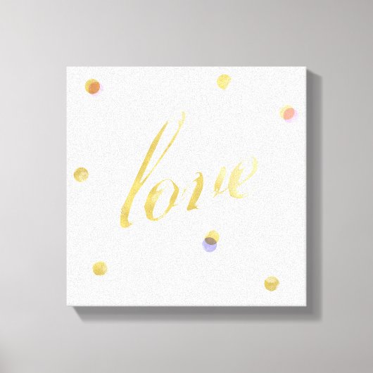 Love Gold Canvas Print (Voorkant)