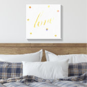 Love Gold Canvas Print (Insitu (Slaapkamer))