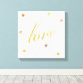 Love Gold Canvas Print (Insitu (Houten vloer))