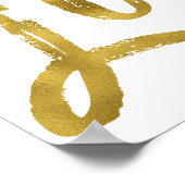 Love Gold Foil en White Inspirerend Word Poster (Hoek)