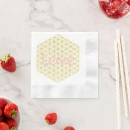 Love Gold Mandala Wedding Servet