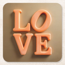 Love Gold Oranje Onderzetter Set