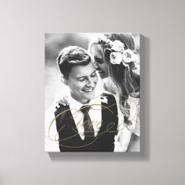 LOVE Gold Overlay Cadeau Fotocanvas Canvas Afdruk
