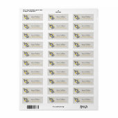 Love Gold Save the Date Heart Shape Brushed Etiket (Full Sheet)