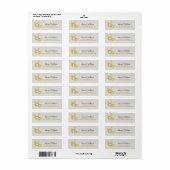 Love Gold Save the Date Heart Shape Brushed Etiket (Full Sheet)