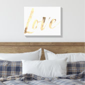 Love Gold Wit Inspirerend Quotes Canvas Afdruk (Insitu (Slaapkamer))