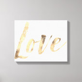 Love Gold Wit Inspirerend Quotes Canvas Afdruk (Voorkant)