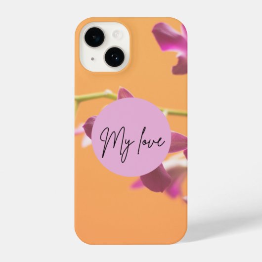 Love Golden Brown Mobile Cover – Elegant Minimal H iPhone Hoesje (Achterkant)