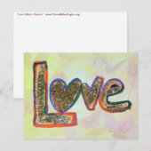 Love Golden Pastels Art Painting Briefkaart (Voorkant / Achterkant)