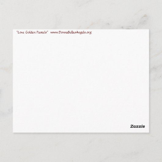 Love Golden Pastels Art Painting Briefkaart (Achterkant)