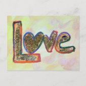 Love Golden Pastels Art Painting Briefkaart (Voorkant)