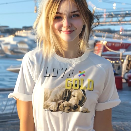 LOVE × GOLDEN RETRIEVER - Custom T-shirt