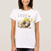 LOVE × GOLDEN RETRIEVER - Custom T-shirt (Voorkant)