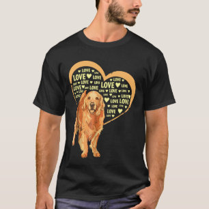 Love Golden Retriever Dog T-shirt