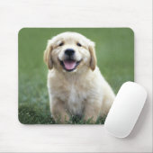 Love Golden Retriever Puppy Dog Green Grass Muismat (Met muis)
