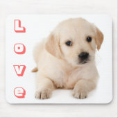 Love Golden Retriever Puppy Dog Mousepad Muismat (Voorkant)