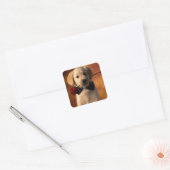 Love Golden Retriever Puppy Dog Stickers (Envelop)