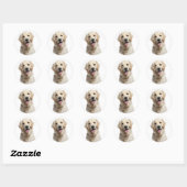 Love Golden Retriever Puppy Dog Stickers (Vel)