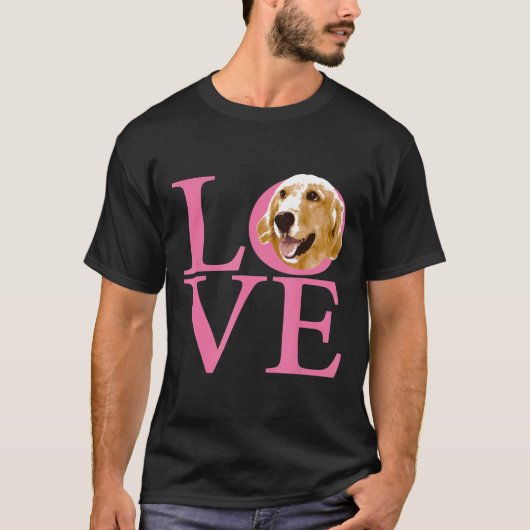 Love Golden Retriever T-shirt (Voorkant)